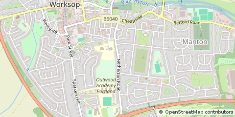 Map of Worksop