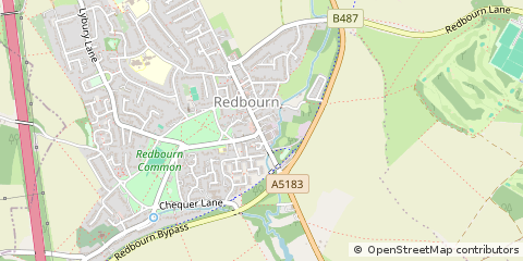 Map of Redbourn, Herts