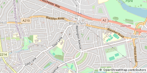 Map of Sidcup, Kent