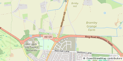 Map of Leeds, West Yorkshire