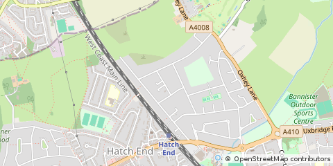 Map of Pinner, Middlesex