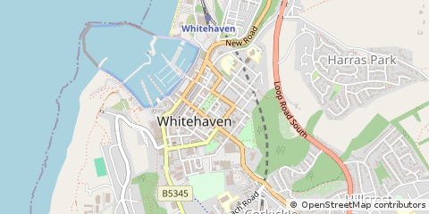 Map of Whitehaven, Cumbria