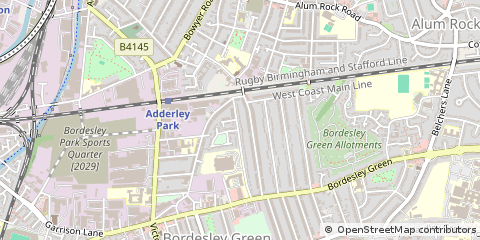 Map of Birmingham, West Midlands