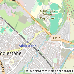 Map of Addlestone, Surrey