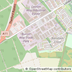 Map of Thetford, Norfolk