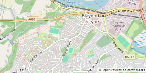 Map of Blaydon-on-Tyne