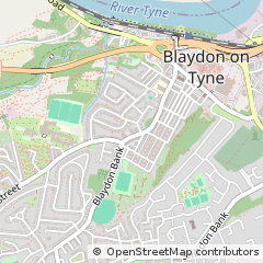 Map of Blaydon-on-Tyne