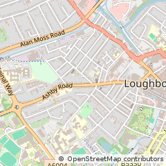 Map of Loughborough, Leicestershire