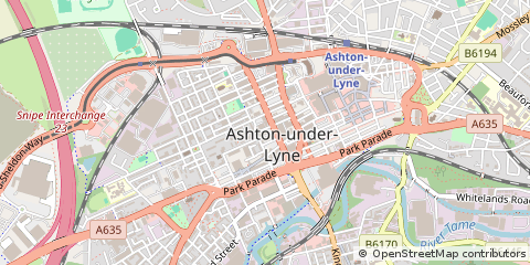 Map of Ashton-Under-Lyne