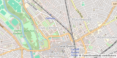 Map of Cardiff