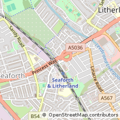 Map of Litherland, Liverpool