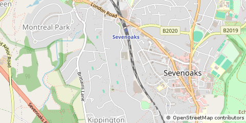 Map of Sevenoaks, Kent