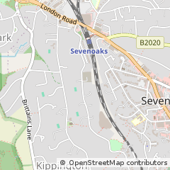 Map of Sevenoaks, Kent