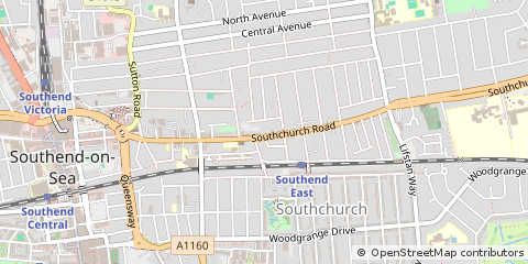 Map of Southend-on-SEA, Essex