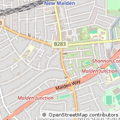 Map of NEW Malden, Surrey