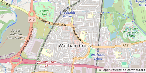 Map of Waltham Cross, Hertfordshire