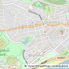 Map of Uplands, Swansea