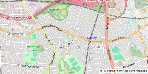 Map of Cheadle, Cheshire