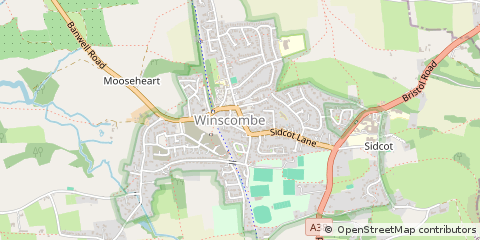 Map of Winscombe, North Somerset
