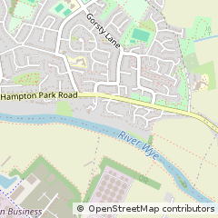 Map of Hereford, Herefordshire