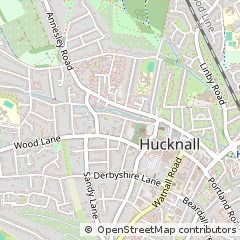 Map of Hucknall, Nottingham