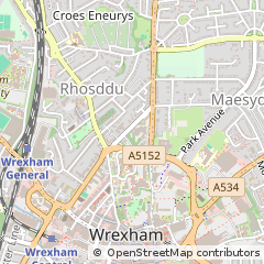 Map of Wrexham