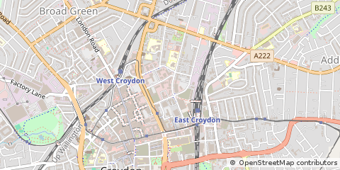Map of Croydon, Surrey