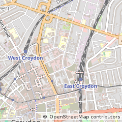 Map of Croydon, Surrey
