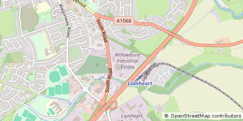 Map of Alnwick, Northumberland