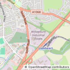 Map of Alnwick, Northumberland