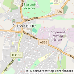 Map of Crewkerne, Somerset