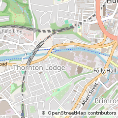 Map of Huddersfield, West Yorkshire