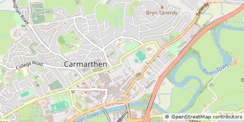 Map of Carmarthen