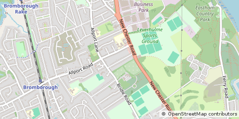 Map of Bromborough, Wirral