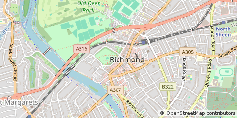Map of Richmond, Surrey