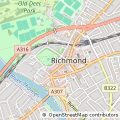 Map of Richmond, Surrey