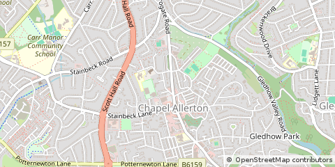 Map of Leeds, West Yorkshire
