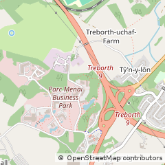 Map of Bangor, Denbighshire
