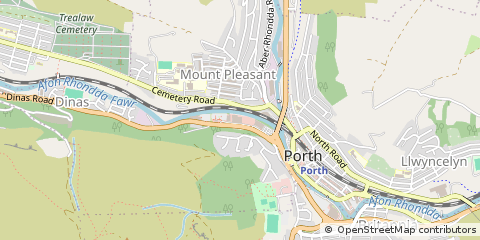 Map of Porth, MID Glamorgan