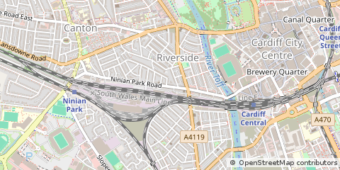 Map of Cardiff