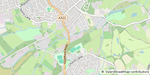 Map of Woking, Surrey