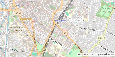 Map of Leicester