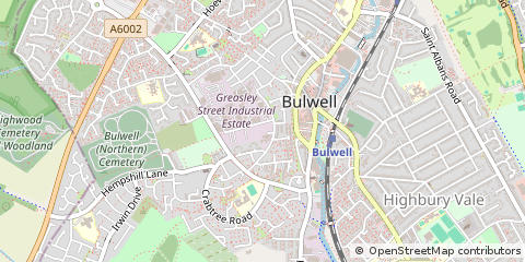 Map of Nottingham, Derbyshire