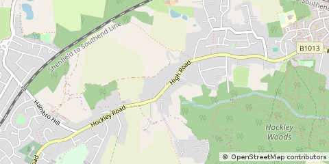 Map of Hockley, Essex