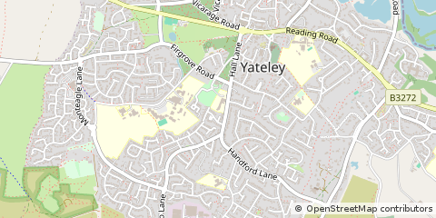 Map of Yateley, Hampshire