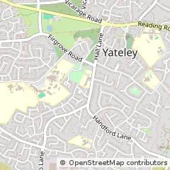 Map of Yateley, Hampshire