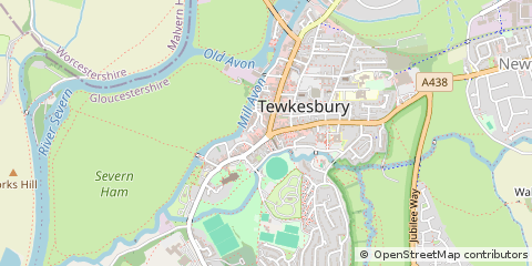 Map of Tewkesbury