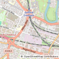 Map of Salford, Manchester