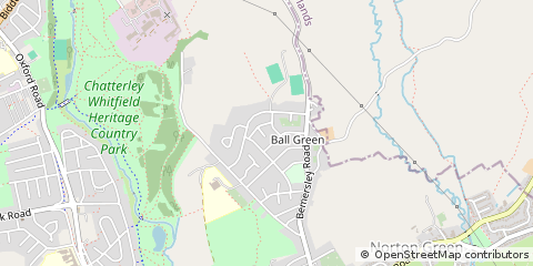 Map of Stoke on Trent, Staffordshire