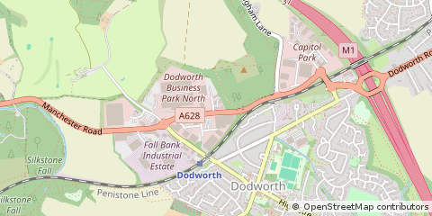 Map of Barnsley, South Yorkshire